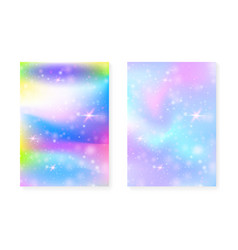 Unicorn Background With Kawaii Magic Gradient