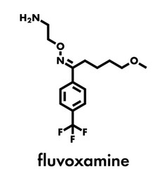 Fluvoxamine Drug Molecule Ssri Skeletal Formula