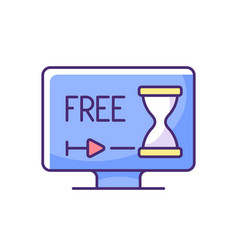 Free Trial Option Rgb Color Icon