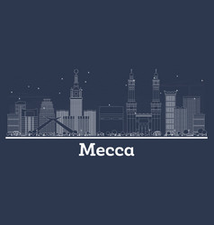 Outline Mecca Saudi Arabia City Skyline