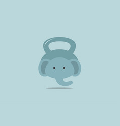 Cute Elephant Kettle Bell Fitness Gym