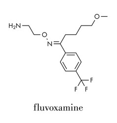 Fluvoxamine Drug Molecule Ssri Skeletal Formula