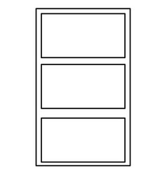 Rectangular Window Outline For House Isolated