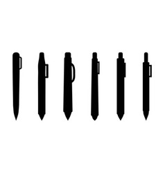 Simple Pen Silhouette Icon Set