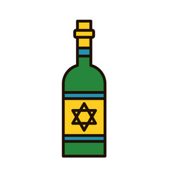 Kosher Wine Icon Line And Fill Style