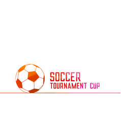 Soccer Tournament Background With Football