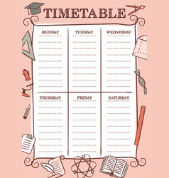 Vintage Template A School Schedule