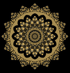 Ornamental Tribal Ethnic Zigzag Mandala Pattern