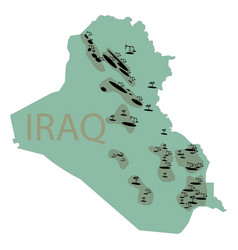 Reservoirs Of Oil In Iraq Irak Map With Deposits