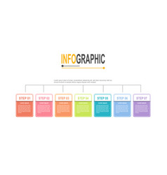 Infographic Chart Rectangle Template 7 Step