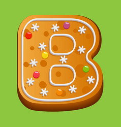 Christmas Gingerbread Cookie Letter B