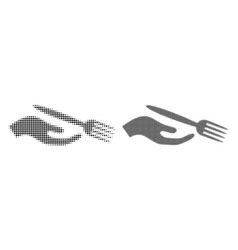 Dot Halftone Dining Etiquette Icon