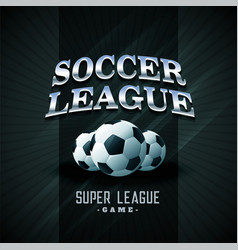 Soccer League Football Black Sports Background