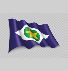 3d Realistic Waving Flag Of Mato Grosso