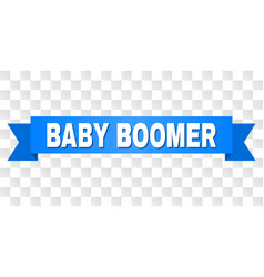 Blue Ribbon With Baby Boomer Text