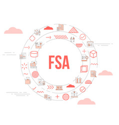 Fsa Flexible Spending Account Concept With Icon