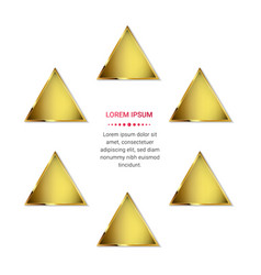 Golden Circular Triangles With Text Space