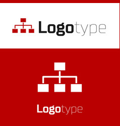 Red Business Hierarchy Organogram Chart