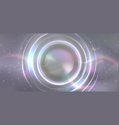 Abstract Sphere With White Light Flare Effect