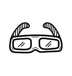 Beautiful Hand Drawn Fashion Spectacles Icon Hand