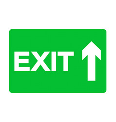 Exit Emergency Green Sign Isolate On White