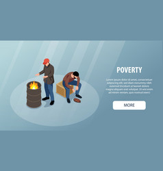 Isometric Poverty Banner