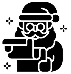 Santa Claus Reading Gift List Icon Christmas