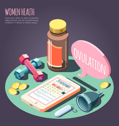 Women Health Isometric Design Concept