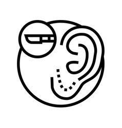 Ear Surgery Line Icon