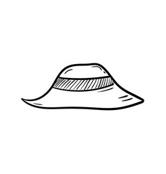 Handdrawn Doodle Cap Icon Hand Drawn Black Sketch