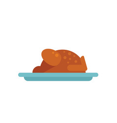 Chicken Lunch Icon Flat Meal School