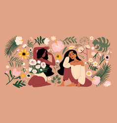 Women With Flowers