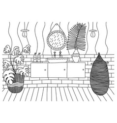 Bathroom Interior Design Coloring Page