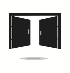 Double Doors Open Icon Flat