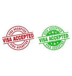 Visa Accepted Round Badges Using Distress Surface