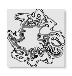 Black And White Abstract Circle Wave Design