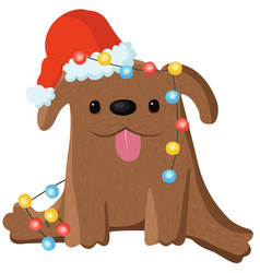 Cute Dog With Christmas Decoration