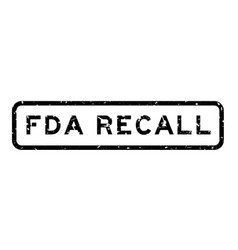 Grunge Black Fda Recall Word Square Rubber Seal