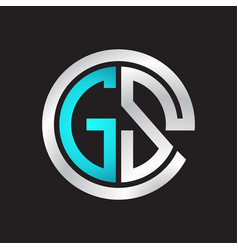 Gs Logo Monogram With Emblem Shield Style Design Vector Image