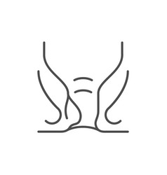 Internal Hemorrhoid Line Outline Icon