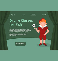 Landing Page Template Drama Classes For Kids