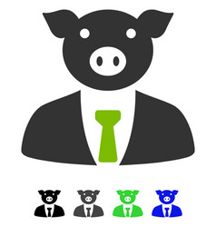 Pig Boss Flat Icon