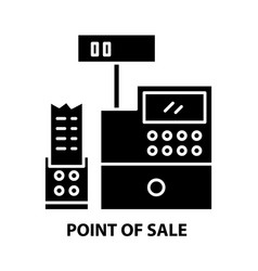 Point Sale Icon Black Sign