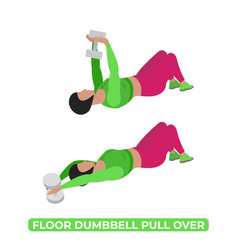 Woman Doing Floor Dumbbell Pull Over Exercise