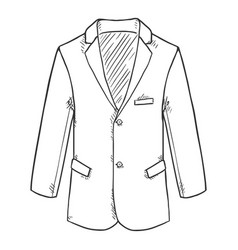 Blazer Suit Jacket Hand Drawn