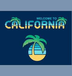 California Tee Print With Palm Tree