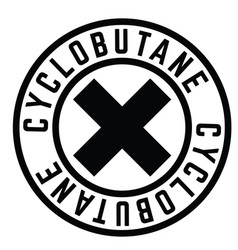 Cyclobutane Stamp On White