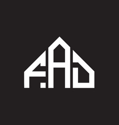 Fad Letter Logo Design On Black Background