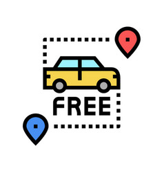 Free Pick Up And Drop Off Color Icon