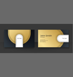 Modern Black Gold Business Card Design Template